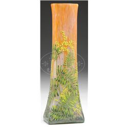 DAUM NANCY CAMEO VASE.