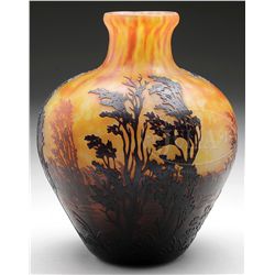 DAUM NANCY FRENCH CAMEO VASE.