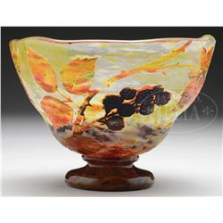 DAUM FOOTED CAMEO BOWL.