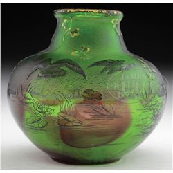 DAUM NANCY FRENCH CAMEO VASE.