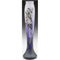 DAUM BLEEDING HEART VASE.