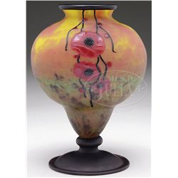 IMPORTANT SCHNEIDER PADDED & WHEEL-CARVED VASE.