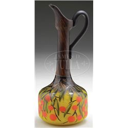 SCHNEIDER ART GLASS EWER.