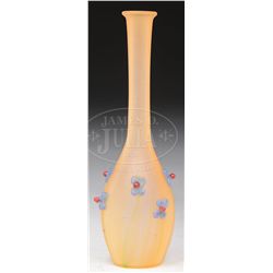 SCHNEIDER BIJOUX APPLIED GLASS VASE.