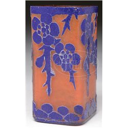 LE VERRE FRANCAIS FRENCH CAMEO VASE.