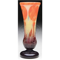 LE VERRE FRANCAIS COPRINS VASE.