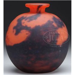 MULLER INTERNALLY DECORATED VASE.