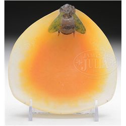 A. WALTER NANCY PATE DE VERRE DISH.