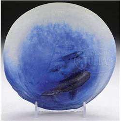 A. WALTER NANCY PATE DE VERRE TRAY.