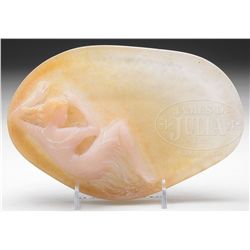 A. WALTER NANCY PATE DE VERRE LADY TRAY.