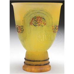 A. WALTER NANCY PATE DE VERRE VASE.