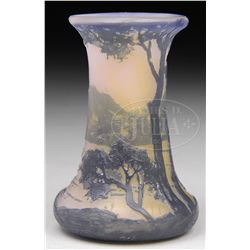 DEVEZ FRENCH CAMEO MINIATURE VASE.
