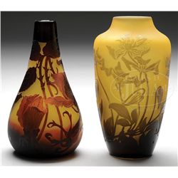 TWO D'ARGENTAL FRENCH CAMEO VASES.