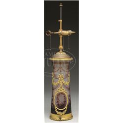 FRENCH CAMEO GLASS LAMP BASE.
