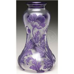 VAL ST. LAMBERT CAMEO VASE.