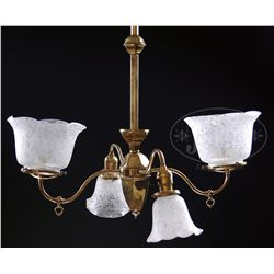 GAS & ELECTRIC CHANDELIER.