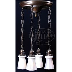 FOUR LIGHT HANGING CHANDELIER.