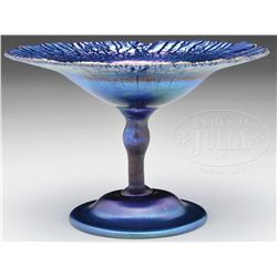 TIFFANY BLUE FAVRILE COMPOTE.