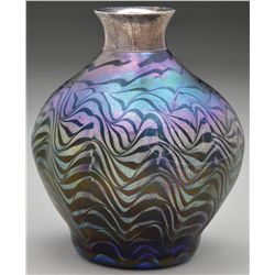 TIFFANY DAMASCENE VASE.
