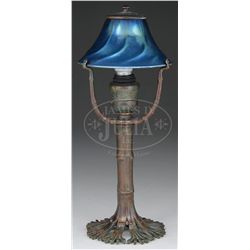 TIFFANY STUDIOS CANDLESTICK LAMP.