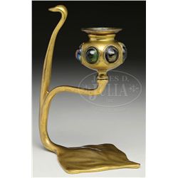TIFFANY STUDIOS COBRA CANDLESTICK.