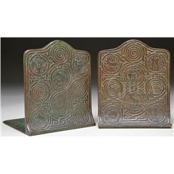 TIFFANY STUDIOS ZODIAC BOOKENDS.