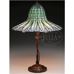 TIFFANY STUDIOS LOTUS TABLE LAMP.