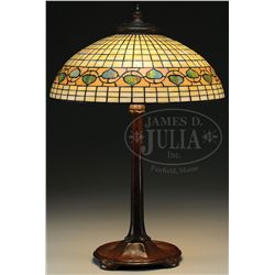 TIFFANY STUDIOS LEADED TABLE LAMP.