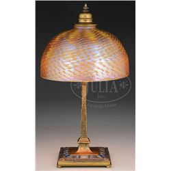 TIFFANY FURNACES ART DECO DESK LAMP.