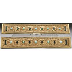 TIFFANY STUDIOS BYZANTINE BLOTTER ENDS.
