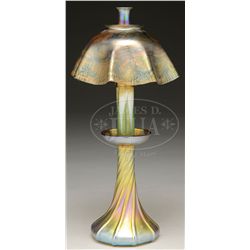 TIFFANY STUDIOS CANDLESTICK LAMP.