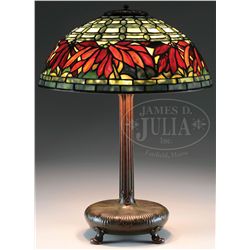TIFFANY STUDIOS LEADED TABLE LAMP.
