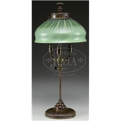 TIFFANY TELESCOPIC TABLE LAMP.