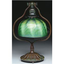 TIFFANY STUDIOS DAMASCENE LAMP.