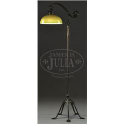 TIFFANY STUDIOS FAVRILE GLASS FLOOR LAMP.