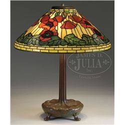 TIFFANY STUDIOS POPPY TABLE LAMP.