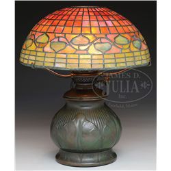 TIFFANY STUDIOS LEADED ACORN LAMP.