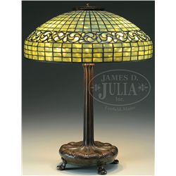 TIFFANY STUDIOS LEMON LEAF TABLE LAMP.
