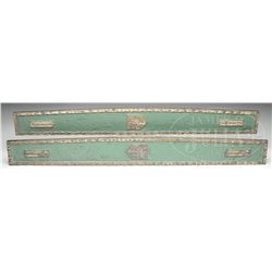 TIFFANY STUDIOS HERALDIC BLOTTER ENDS.