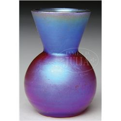 IRIDESCENT CABINET VASE.