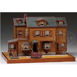 HANDMADE FOLK ART DOLLHOUSE.
