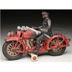HUBLEY MOTORCYCLE WITH ELECTRIC HEADLIGHT.