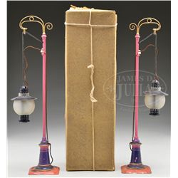 PAIR OF BOXED EARLY BING LAMPS.