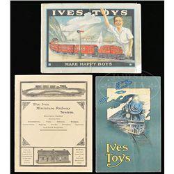 LOT OF THREE IVES TOY CATALOGS.