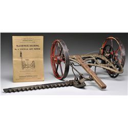 SALESMAN SAMPLE SICKLE BAR MOWER.