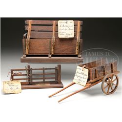 LOT OF 3 FARM PATENT MODELS.