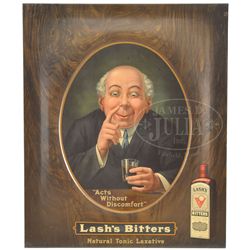 LASH'S BITTERS TIN SIGN.