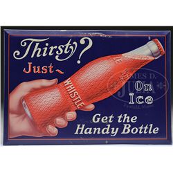 WHISTLE SODA TIN SIGN.