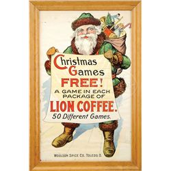 LION COFFEE SANTA POSTER.