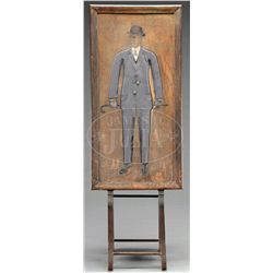 SUIT ADVERTISING DISPLAY.